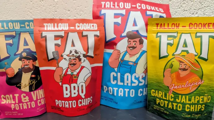 The Sampler: one 4oz Classic plus three 1oz bags of FAT Chips